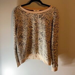 Jack Cream Flowered sweater‎ size large
